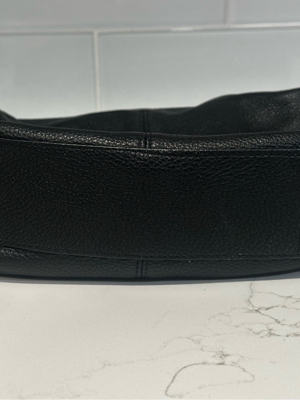 Coach Avery Vintage Black Pebbled Leather Hobo Shoulder Bag Purse Handbag - Picture 12 of 13